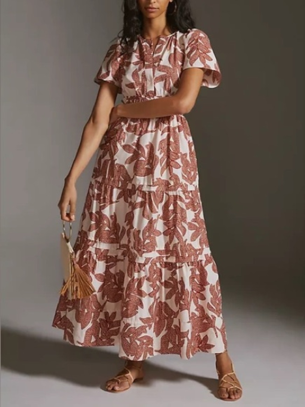 Anthropologie Somerset Cotton Poplin Maxi Dress